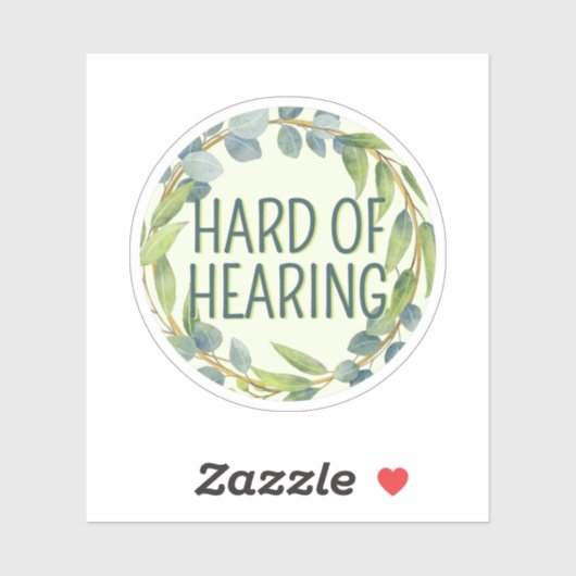 Botanical Hard of Hearing Green Deafness シール (シート)