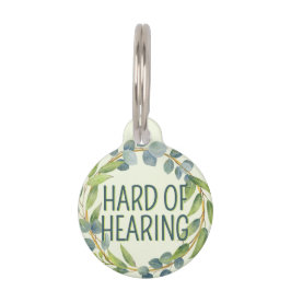 Botanical Hard of Hearing Green Deafness ペット　ネームタグ