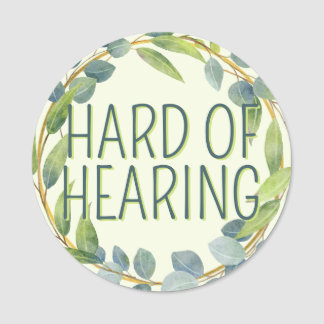 Botanical Hard of Hearing Green Deafness  名札