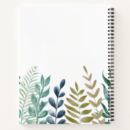 Botanical Harmony Personalized Journal ノートブック (裏面)