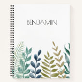Botanical Harmony Personalized Journal ノートブック (正面)