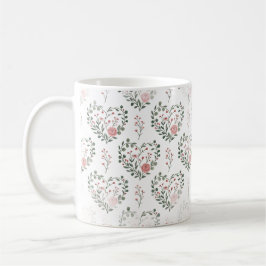 Botanical heart valentine コーヒーマグカップ