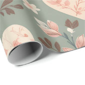 Botanical Hearts Romantic Floral Seamless Pattern  ラッピングペーパー (ロールコーナー)