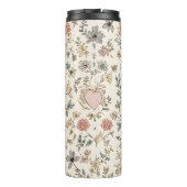 Botanical Hearts Romantic Floral Valentine Pattern タンブラー (裏面)