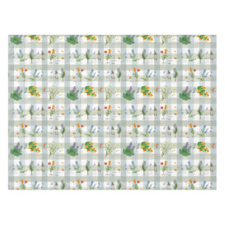 Botanical Herbal checkered テーブルクロス