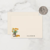 Botanical Herbal Illustration Personal Stationary ノートカード (正面/裏面インサイチュ)