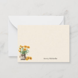 Botanical Illustration Personal Stationary ノートカード