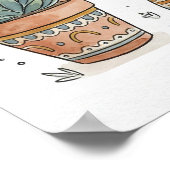 Botanical Illustration wall art, Plant Lover Gift ポスター (角)