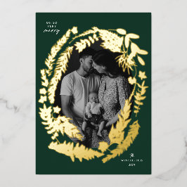 Botanical Impressions Frame Christmas Pine 箔シーズンカード