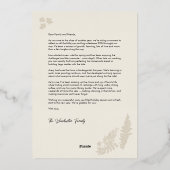 Botanical Impressions Frame Christmas Pine 箔シーズンカード (裏面)