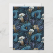 Botanical Inspired Call Lilies Sparkle  招待状 (裏面)