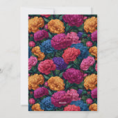 Botanical Inspired Carnation Floral Kids’ Birthday 招待状 (裏面)