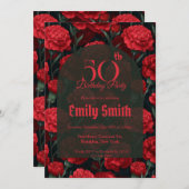 Botanical Inspired Carnation Flower 20Th Birthday 招待状 (正面/裏面)