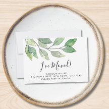 Botanical I've Moving Announcement Card