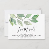 Botanical I've Moving Announcement Card ノートカード (正面)