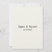 Botanical ivory mint delicate floral RSVP  招待状 (裏面)