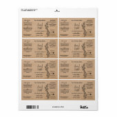Botanical Kraft Essential Oil Bottle Label ラベル (フルシート)