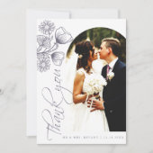 Botanical Lavender'結婚 S Thank You Photo Card サンキューカード (正面)