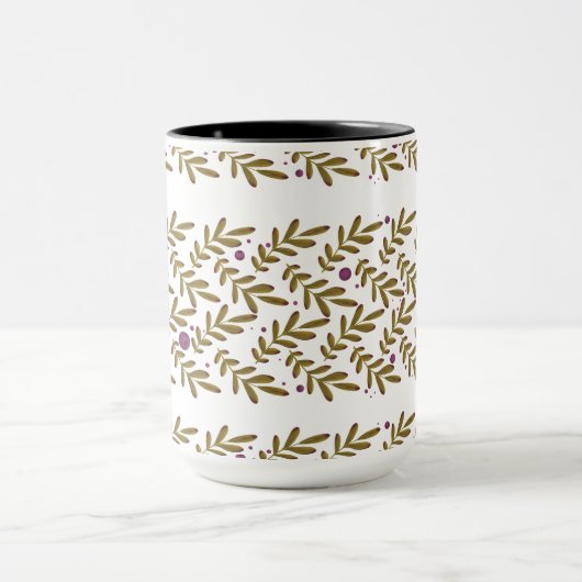 Botanical Leaf Combo Mug (15 oz) マグカップ (中央)