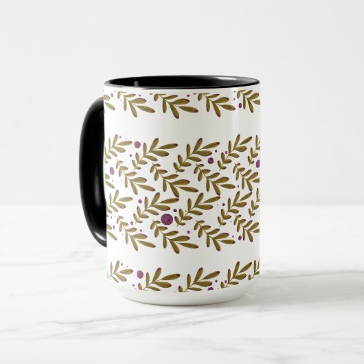 Botanical Leaf Combo Mug (15 oz) マグカップ (正面左)