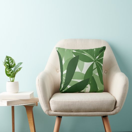 botanical leaf fresh green interior クッション (椅子)