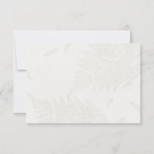 Botanical Leaf Monogram Wedding RSVP Card (裏面)