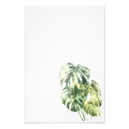Botanical Leaf Watercolor Art Print-Monstera フォトプリント
