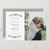 Botanical Leafy Greenery日付を保存 (正面/裏面)