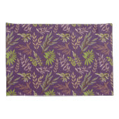 Botanical Leaves: A Stunning Purple Back 枕カバー (裏面-右)