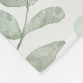 Botanical Leaves Fleece Blanket フリースブランケット (角)