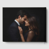 Botanical Leaves Sage Green Foil Guest Book Photo  ゲストブック (裏面)