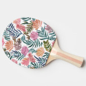 Botanical Leaves Watercolor | Floral Colorful 卓球ラケット (横)