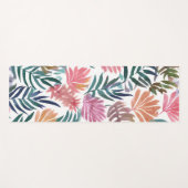 Botanical Leaves Watercolor | Floral Colorful Leaf ヨガマット (正面(横))