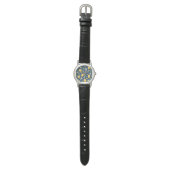 Botanical Lemon Blossom Navy Blue Watch 腕時計 (フラット)