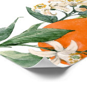 Botanical Lemons and Oranges Summer Bridal Shower ポスター (角)