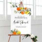 Botanical Lemons and Oranges Summer Bridal Shower ポスター
