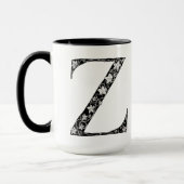 Botanical Letter Z Mug, Art by Elizabeth Sampson マグカップ (左)