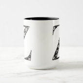 Botanical Letter Z Mug, Art by Elizabeth Sampson マグカップ (中央)