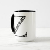 Botanical Letter Z Mug, Art by Elizabeth Sampson マグカップ (正面左)