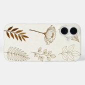 Botanical Line Art Phone Case – Minimalist Floral  Case-Mate iPhoneケース (裏面 (横))