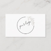 Botanical Logo QR Code Thank You Card Business 名刺 (正面)