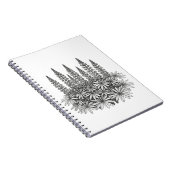 Botanical Lupine Flower Spiral Notebook ノートブック (右側)