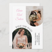 Botanical Minimal Wedding Invite | Green Floral |  シーズンカード (正面/裏面)