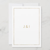 Botanical mint green gold greenery Wedding 招待状 (裏面)