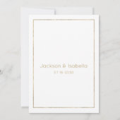 Botanical mint green gold greenery  Wedding RSVP  招待状 (裏面)