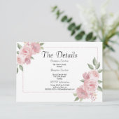Botanical mint pastel pink floral Details Card エンクロージャーカード (スタンド正面)