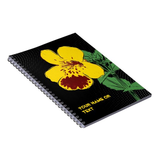 Botanical Mischief: The Magic Monkey Flower PopArt ノートブック (右側)