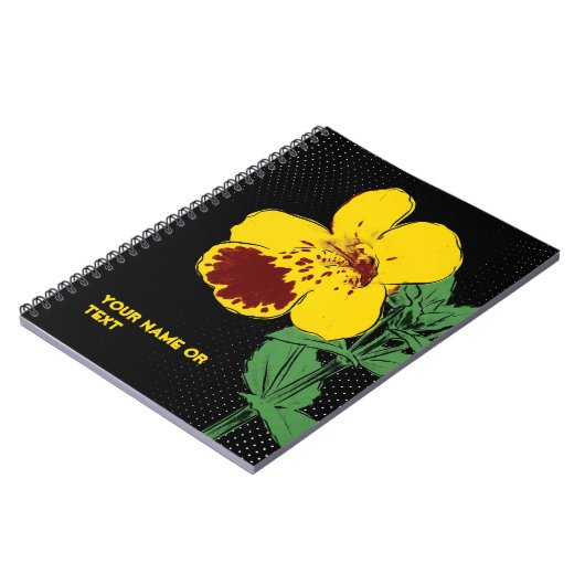 Botanical Mischief: The Magic Monkey Flower PopArt ノートブック (左側)