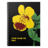 Botanical Mischief: The Magic Monkey Flower PopArt ノートブック (正面)