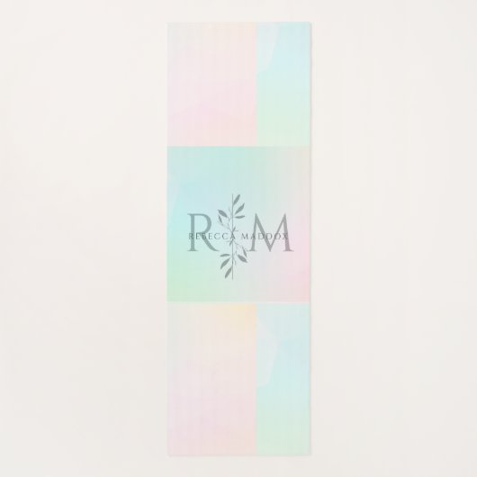 Botanical Monogram Pastel Yoga ヨガマット (裏面)